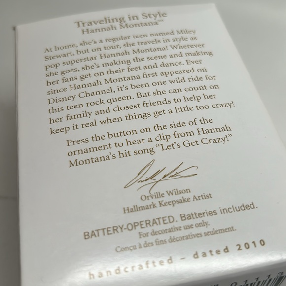 Hallmark Keepsake Disney Traveling In Style Hannah Montana Christmas Ornament - Picture 7 of 7